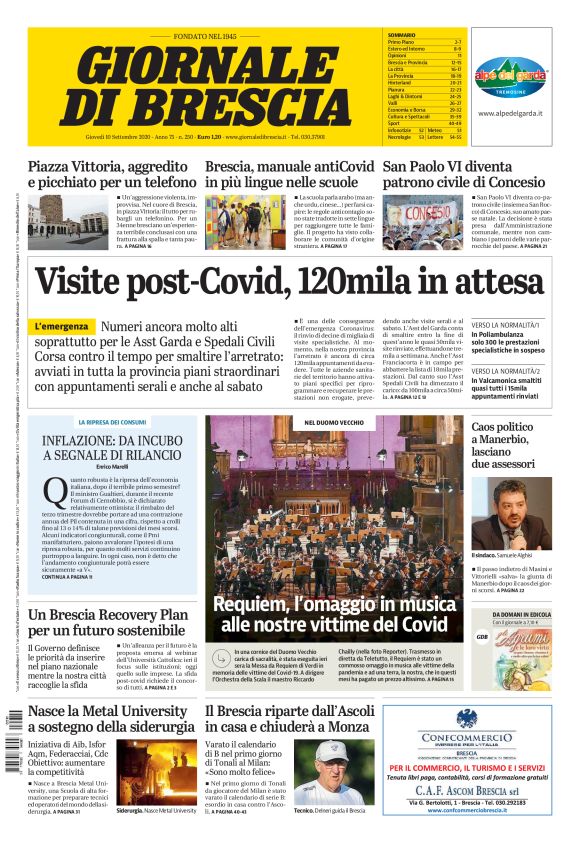 Giornale di Brescia - 10/09/2020